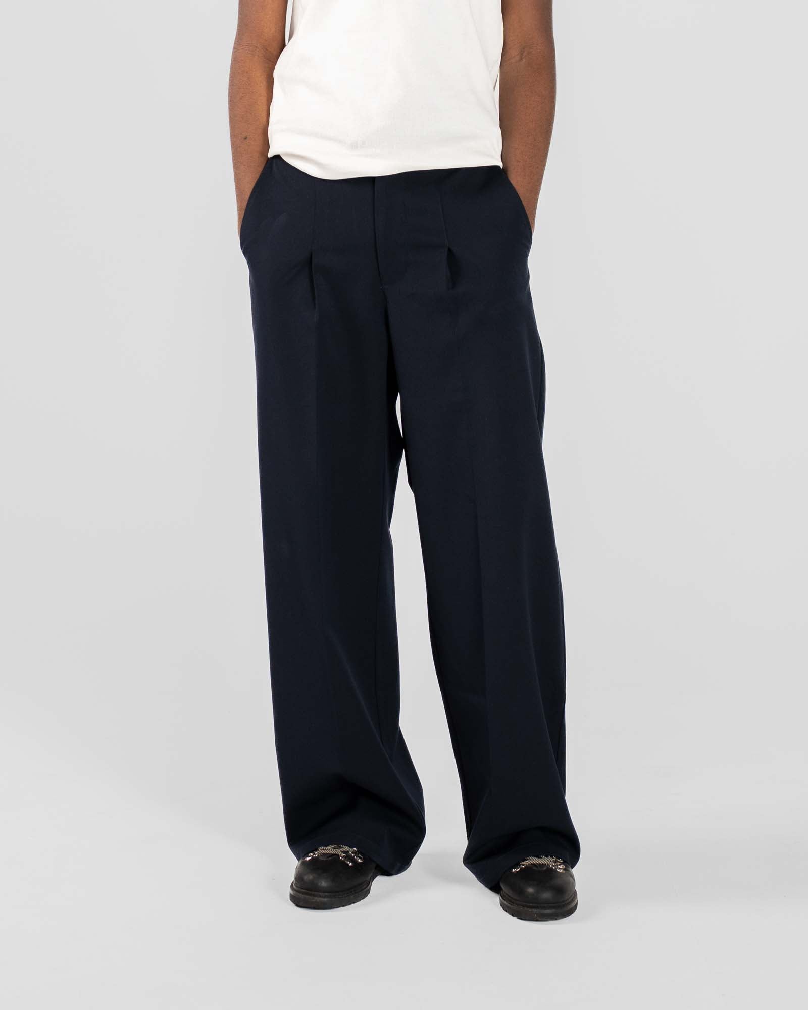 Baggy-Anzughose Marineblau